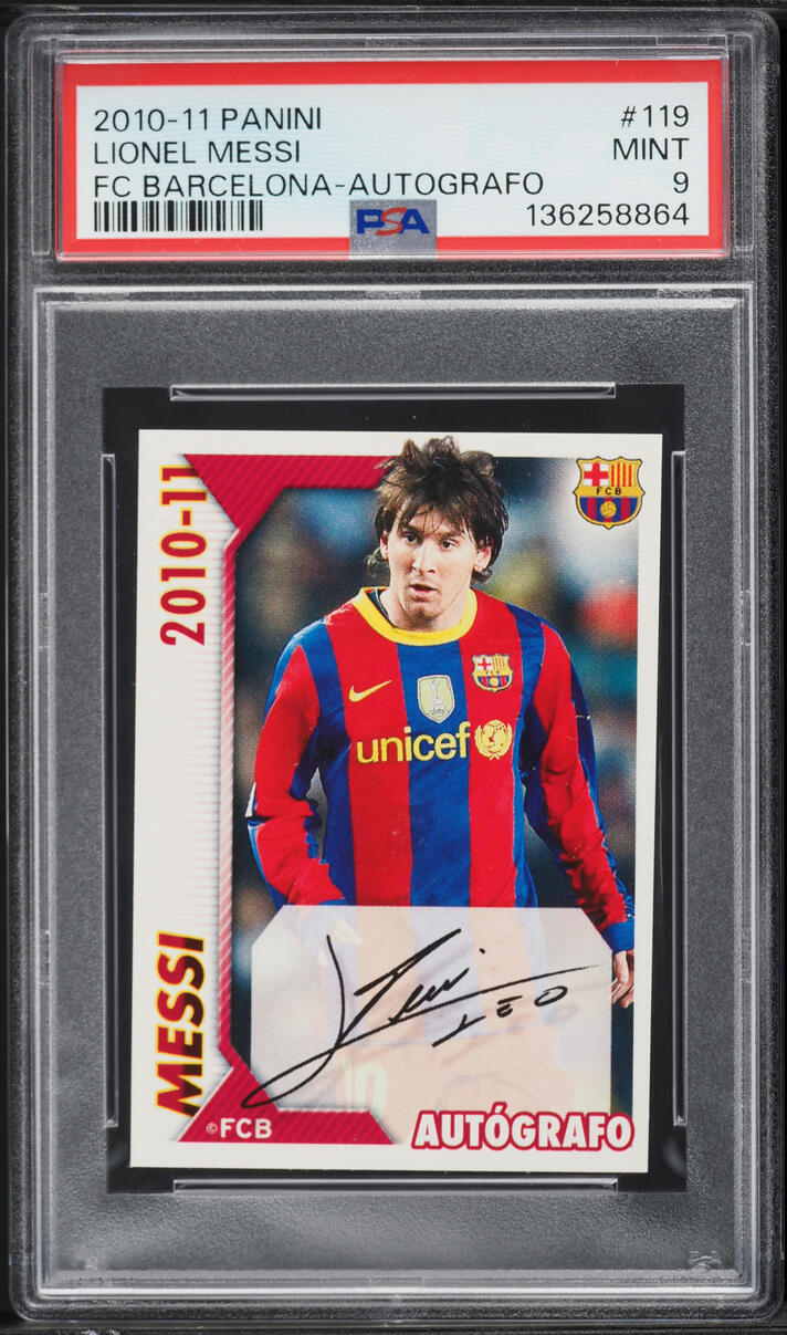 2010 Panini FC Barcelona Lionel Messi #119 PSA 9 MINT