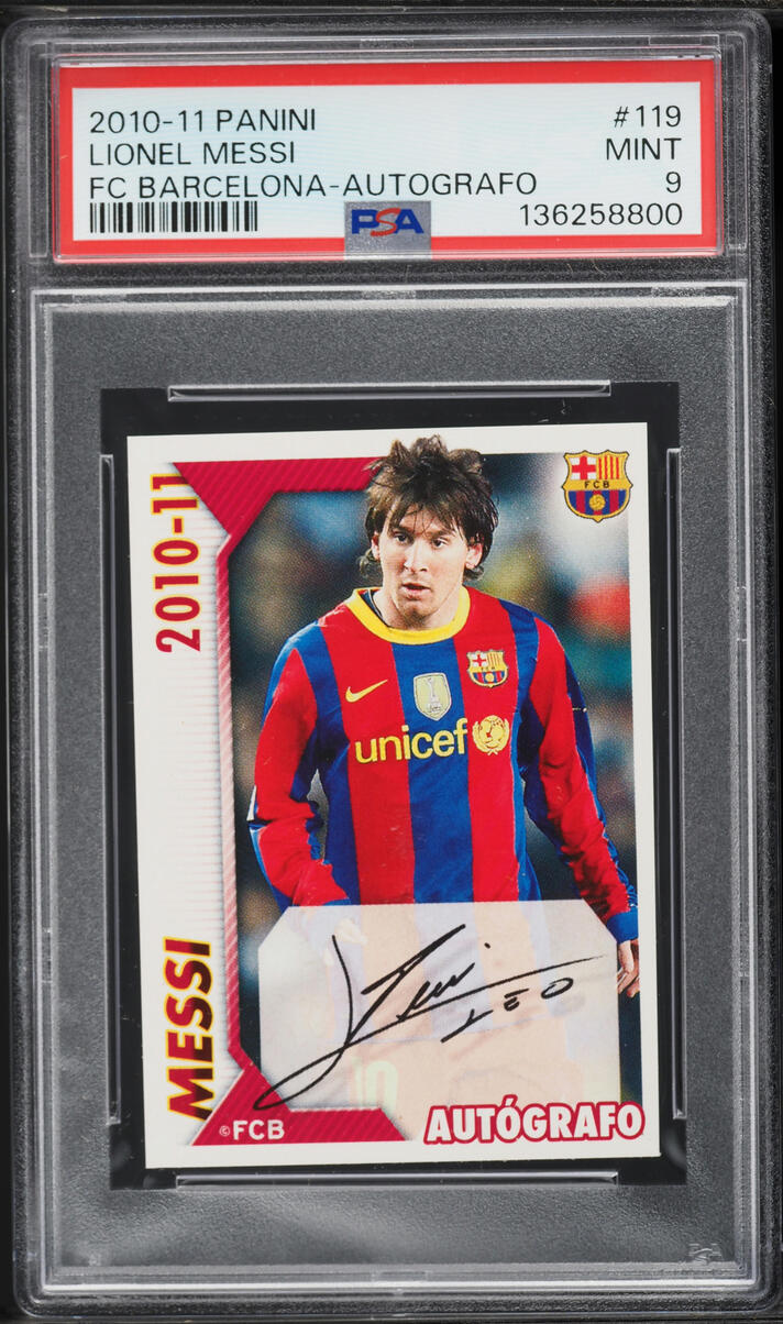 2010 Panini FC Barcelona Lionel Messi #119 PSA 9 MINT