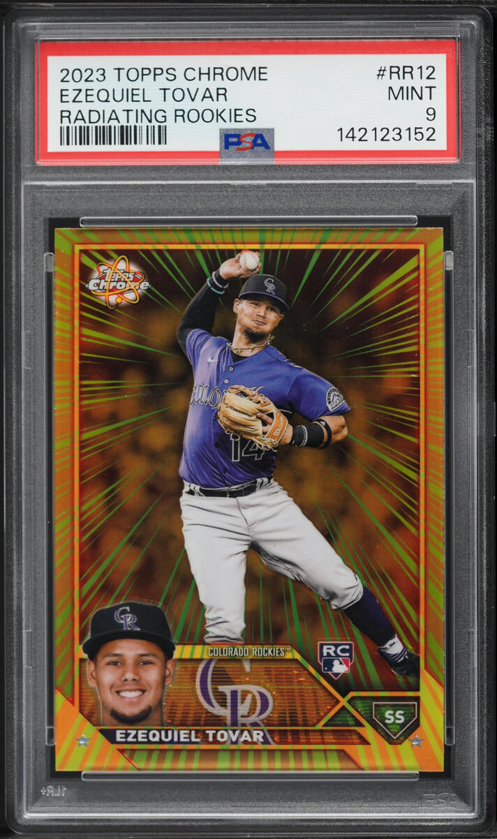 2023 Topps Chrome Radiating Ezequiel Tovar ROOKIE #RR-12 PSA 9 MINT
