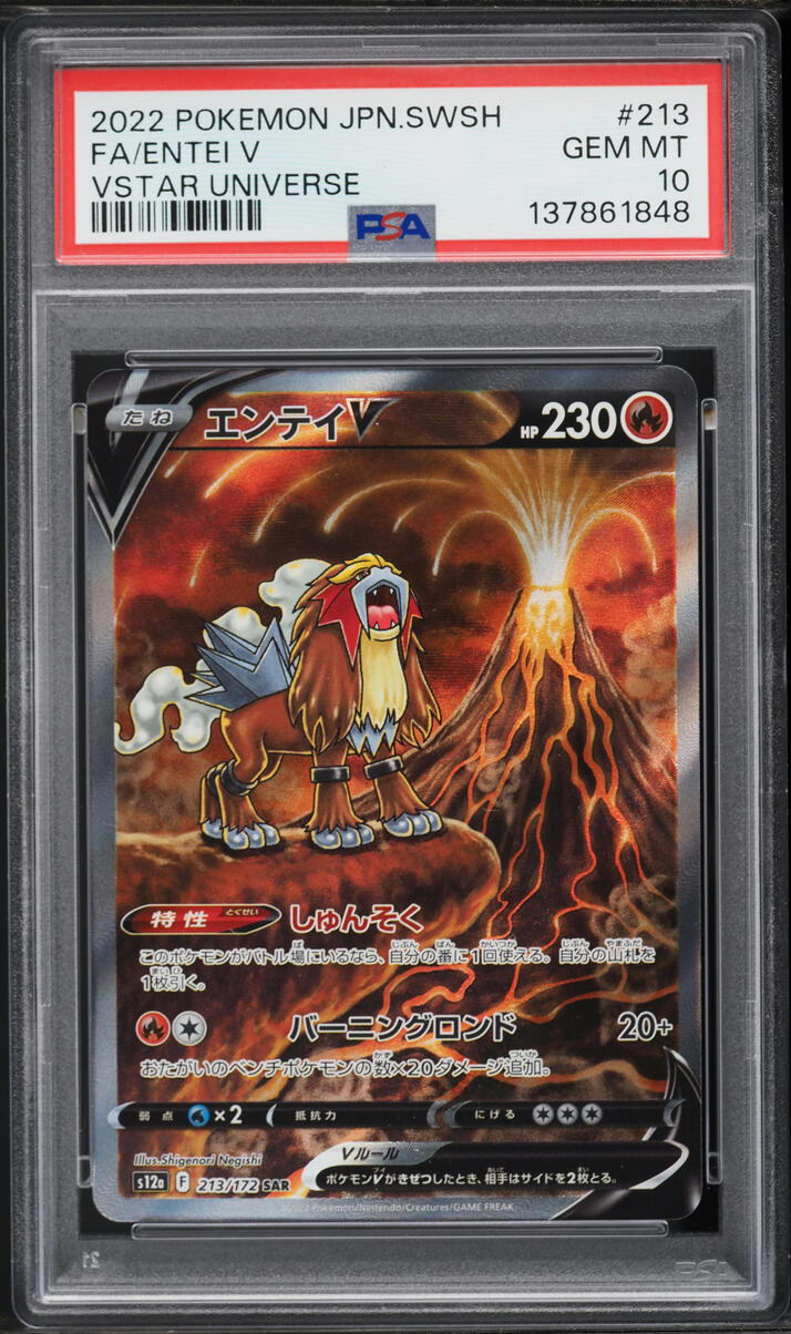 2022 Pokemon Japanese Sword & Shield VSTAR Universe SAR Entei V