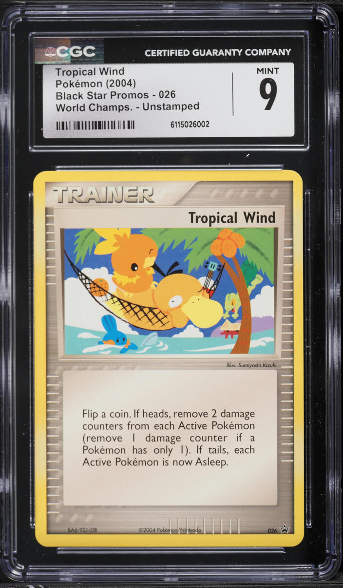 2004 Pokemon Promo World Championships Unstamped Tropical Wind #26 CGC 9 MINT