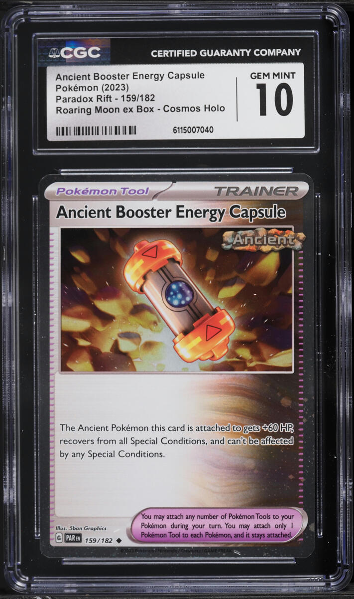 2023 Pokemon PR RM ex Box Cosmos Holo Ancient Booster Energy Capsule #159 CGC 10 GEM MINT