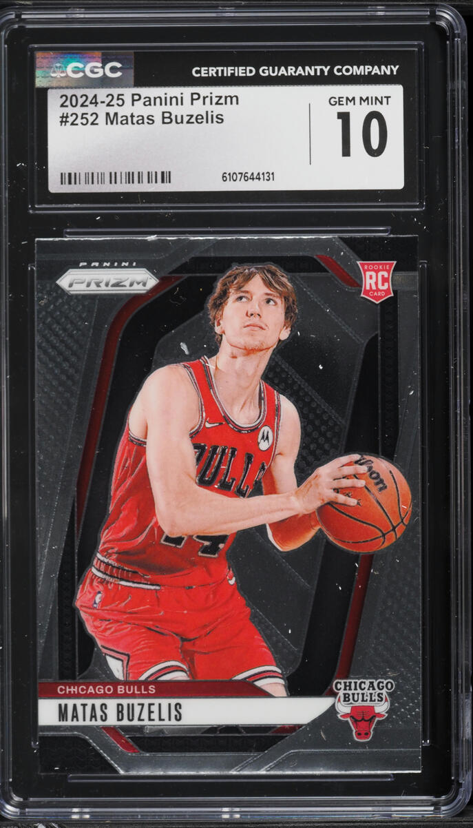 2024 Panini Prizm Matas Buzelis ROOKIE #252 CGC 10 GEM MINT