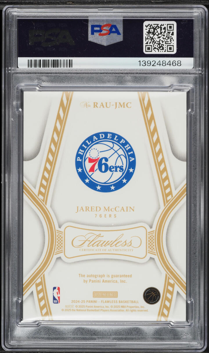 2024 Panini Flawless Jared McCain ROOKIE AUTO /25 #RAU-JMC PSA 9 MINT
