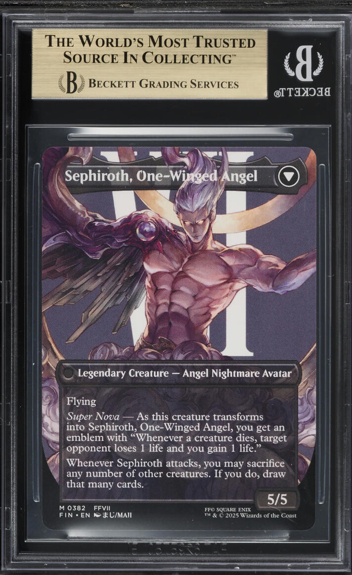 2025 MTG Final Fantasy Borderless Sephiroth Fabled Soldier One-Winged Angel  #0382 BGS 10 on Fanatics Collect
