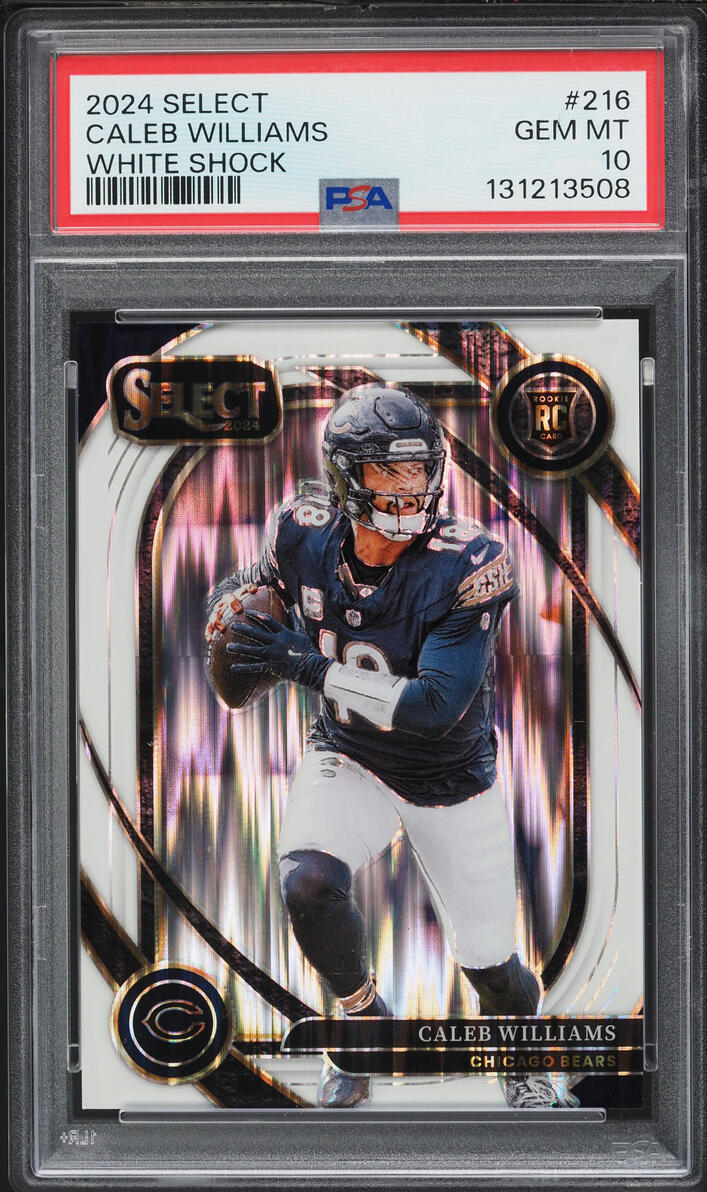 2024 Select Club Level White Shock Caleb Williams ROOKIE /199 #216 PSA 10 GEM MINT