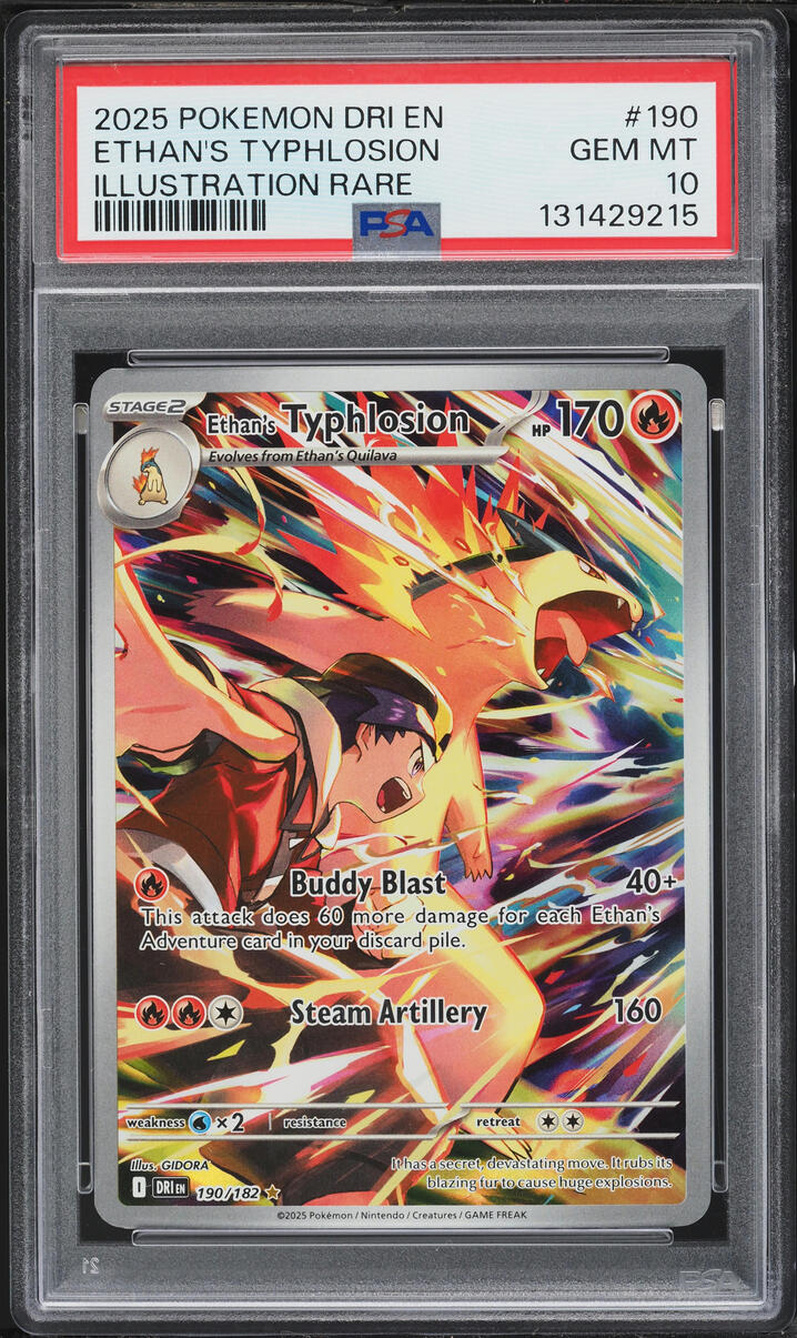 2025 Pokemon Scarlet & Violet Destined Rivals IR Ethan's Typhlosion #190 PSA 10 GEM MINT