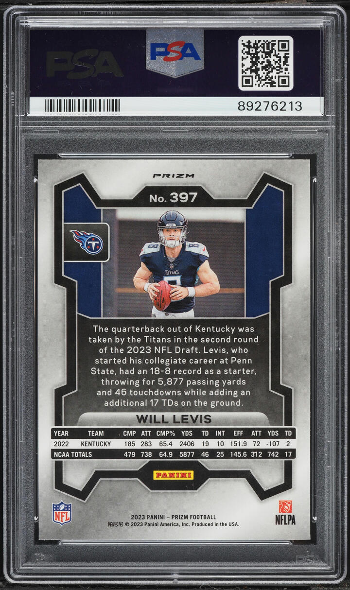 2023 Panini Prizm Lazer Will Levis ROOKIE #397 PSA 10 GEM MINT