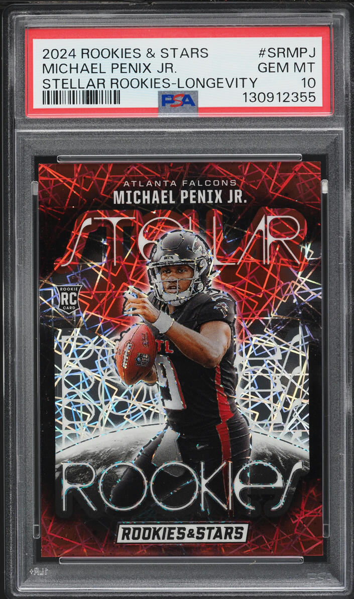 2024 Panini Rookies & Stars Stellar Longevity Michael Penix Jr. ROOKIE PSA 10 GEM MINT