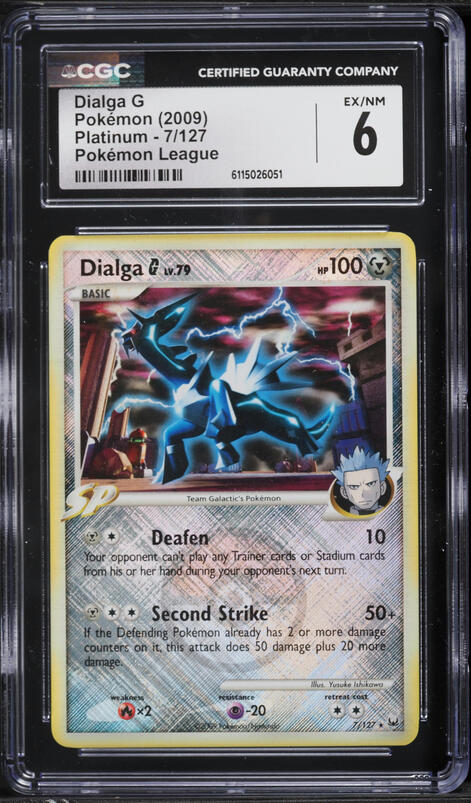 2009 Pokemon Platinum Holo Dialga G Lv.X #122 PSA 8 NM-MT on