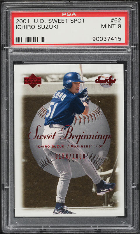 2001 Upper Deck Sweet Spot Ichiro ROOKIE /1000 #62 PSA 9 MINT on