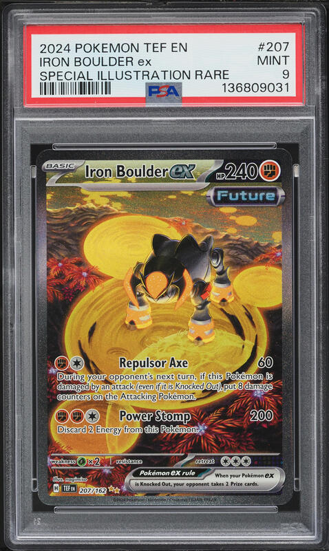2024 Pokemon Scarlet & Violet Temporal Forces SIR Iron Boulder ex #207 PSA 9 MINT