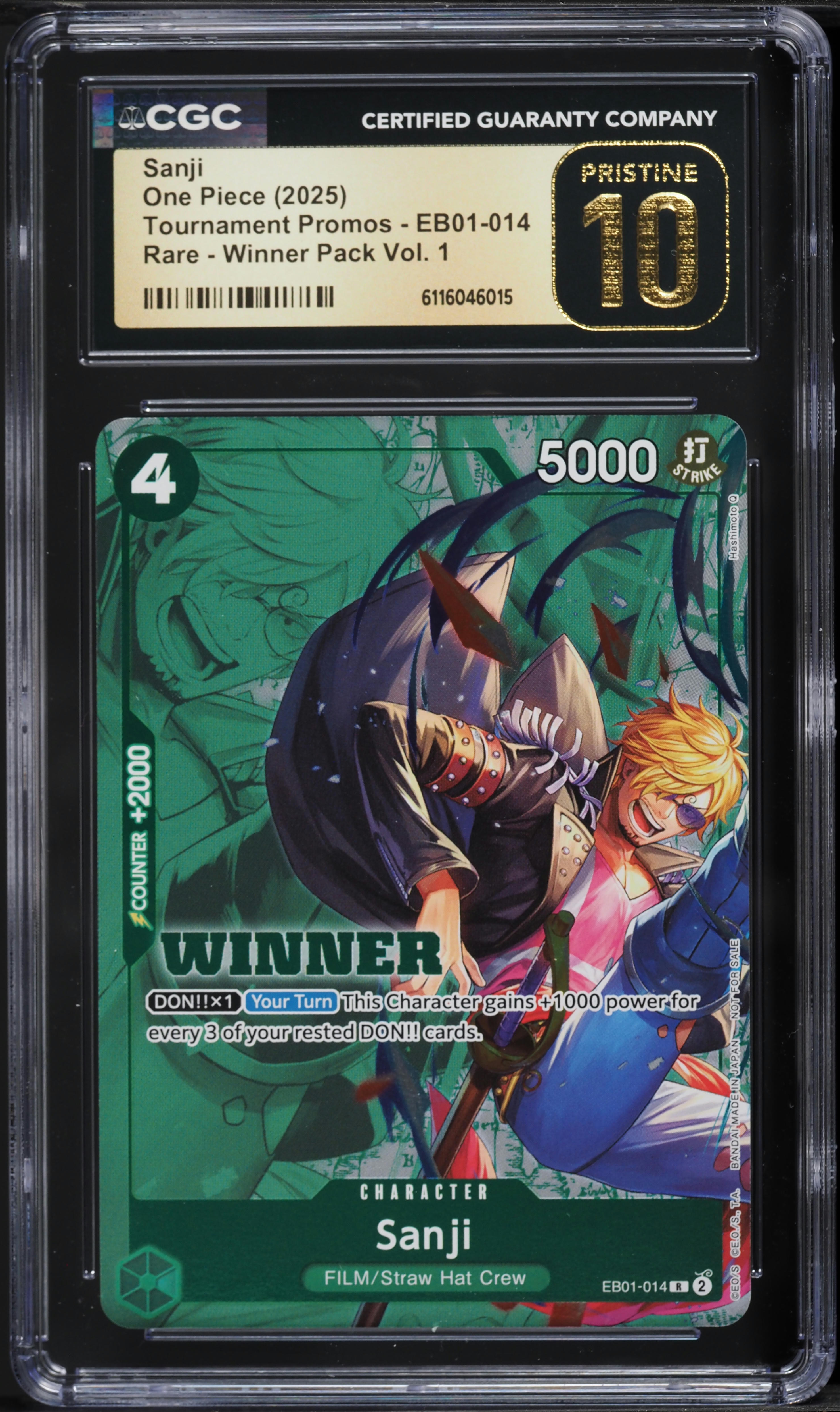 2025 One Piece Tournament Promos Winner Pack Vol. 1 Alt Art Sanji