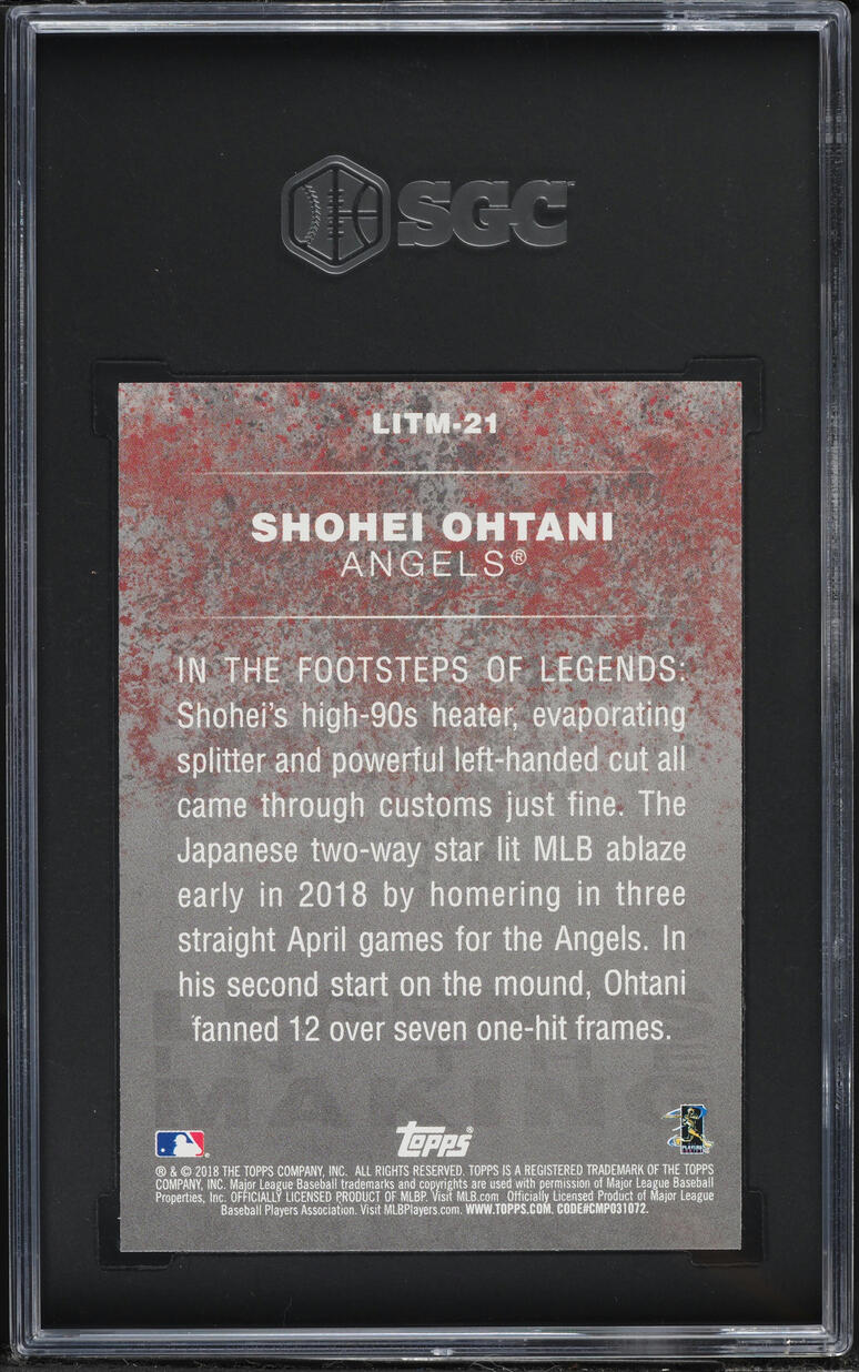 Carte Topps Update 2018 - Shohei Ohtani Legends In The Making Blue #LITM-21 - RC