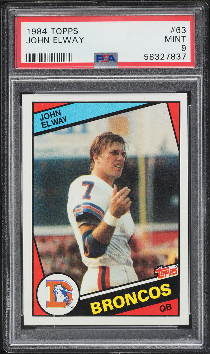 1984 Topps Football John Elway ROOKIE #63 PSA 9 MINT