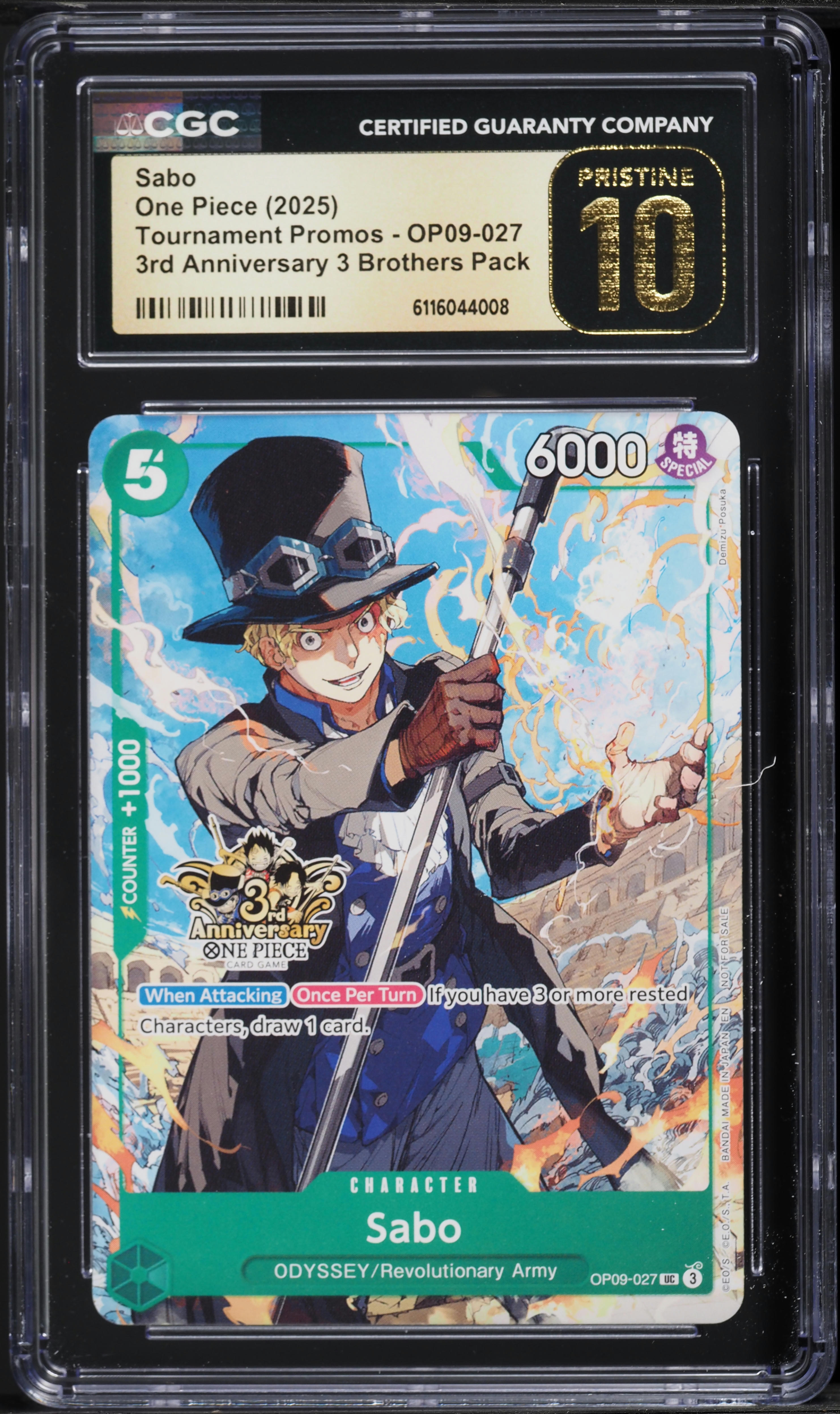 2025 One Piece Tournament Promo 3rd Anniversary 3 Brothers Pack