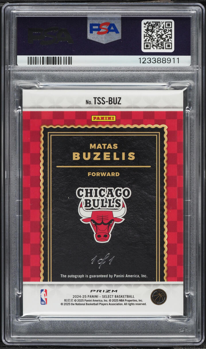 2024 Select Top Shelf Black Finite Matas Buzelis ROOKIE AUTO 1/1