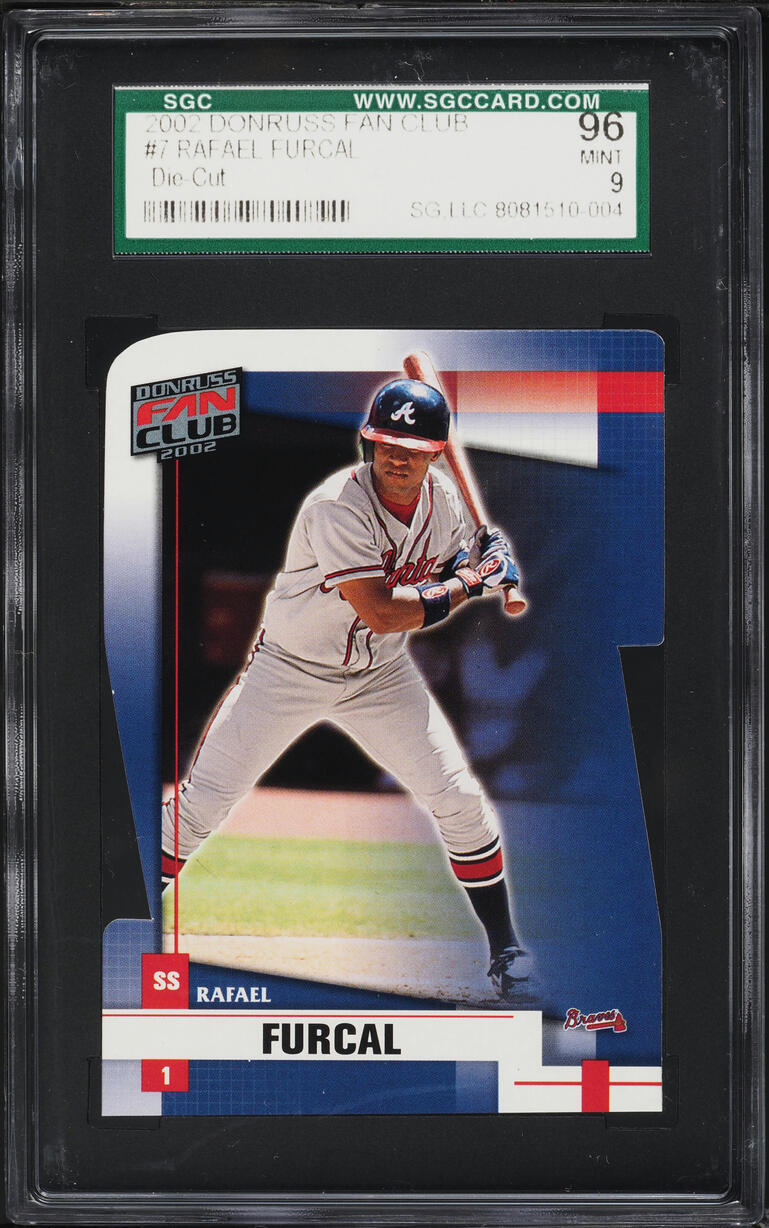 2002 Donruss Fan Club Die-Cut Rafael Furcal #7 SGC 9 MINT