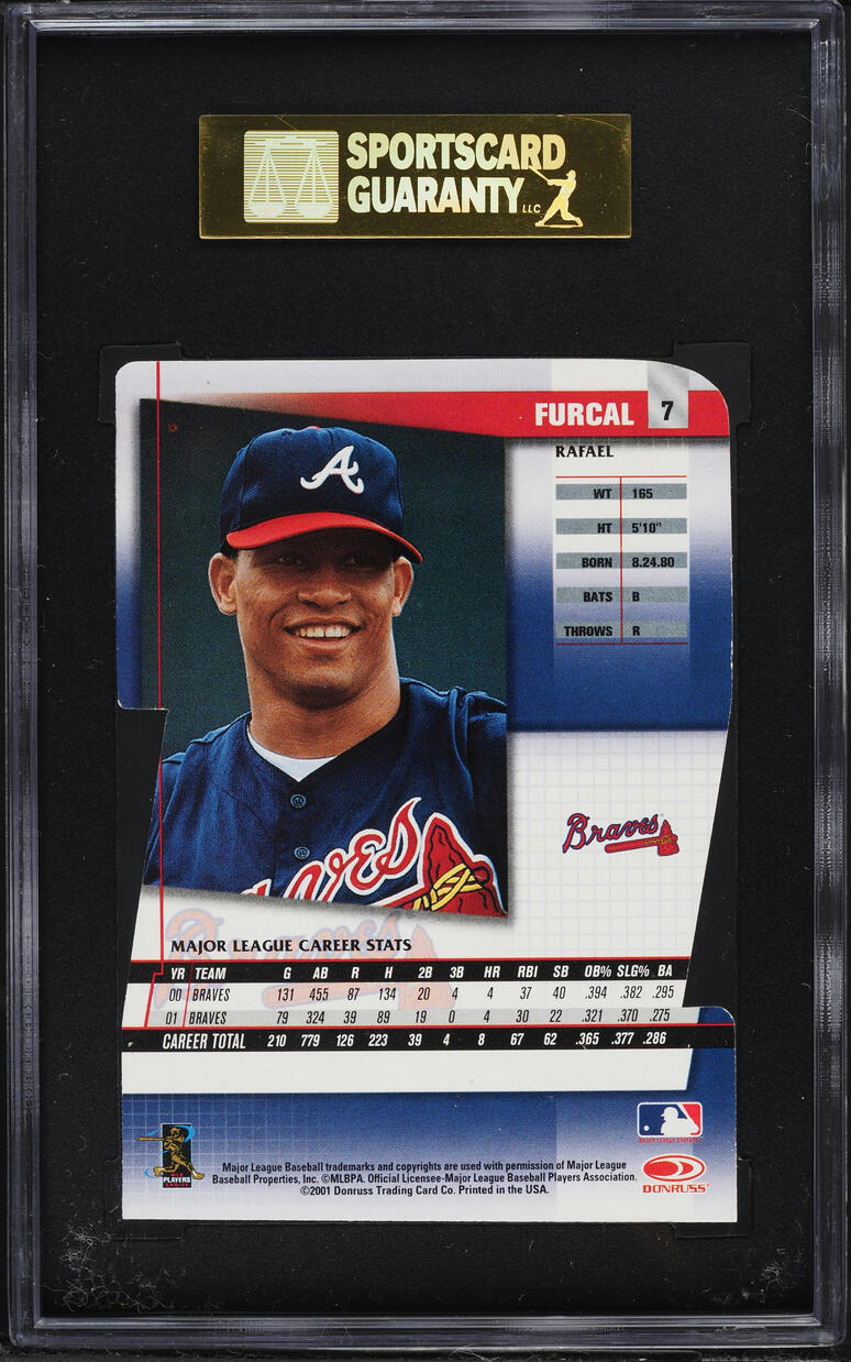 2002 Donruss Fan Club Die-Cut Rafael Furcal #7 SGC 9 MINT
