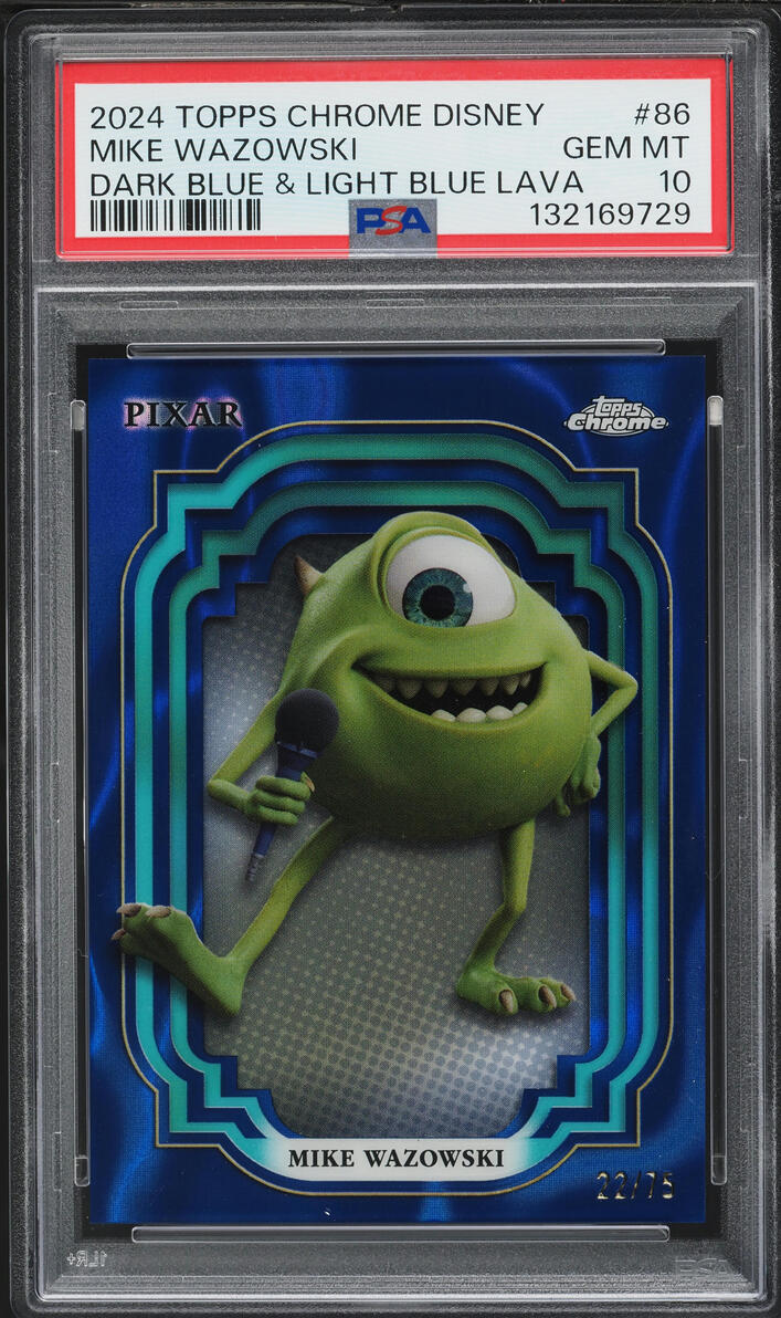 2024 Topps Chrome Disney Dark Blue & Light Blue Lava Mike Wazowski