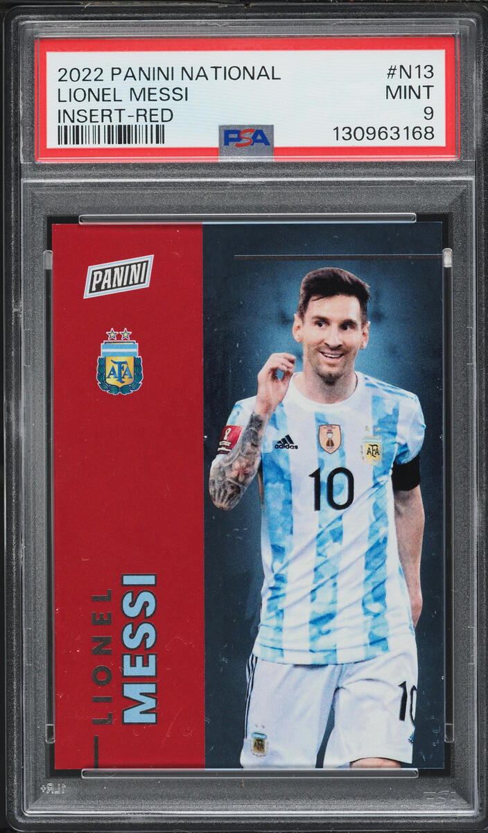 2022 Panini National Insert Red Lionel Messi /99 #N13 PSA 9 MINT