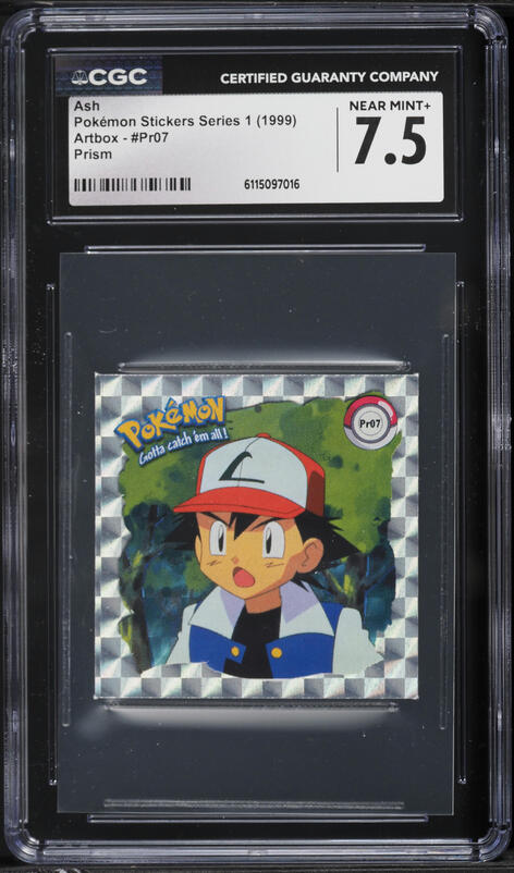 1999 Pokemon Stickers Series 1 Artbox Prism Ash #Pr07 CGC 8.5 NM-MT+ on  Fanatics Collect