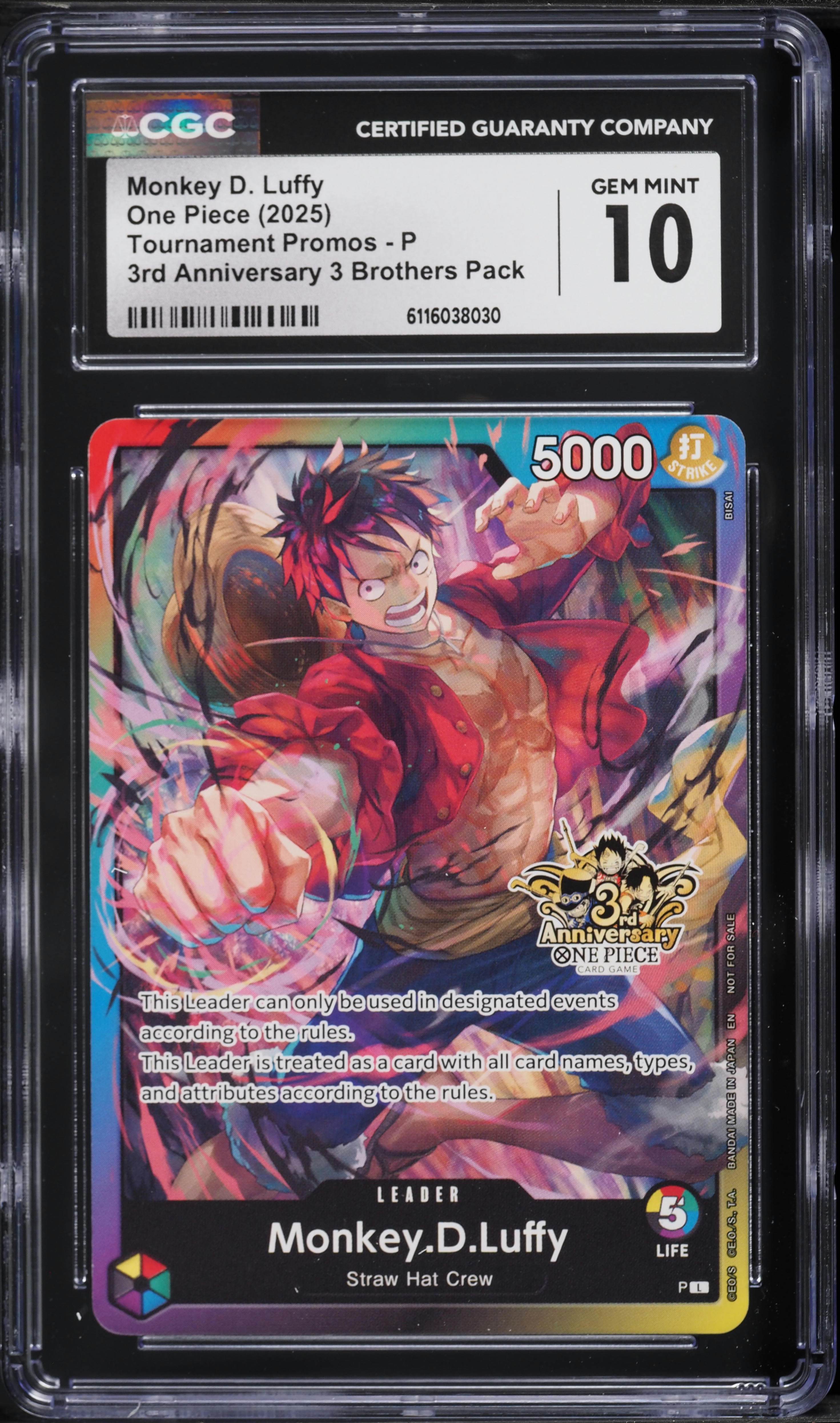 2025 One Piece Tournament Promo 3rd Anniversary 3 Brothers Pack
