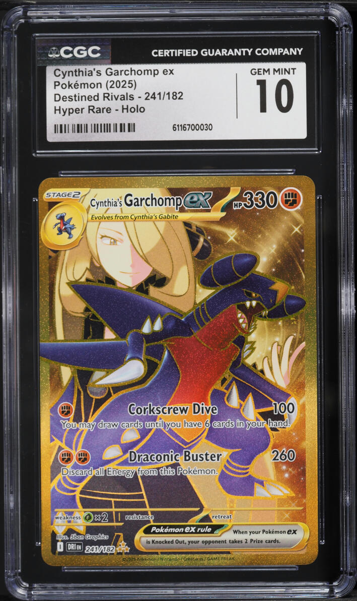 pokemon cynthia garchomp card Here's a special first look at Cynthia's Garchomp ex secret illustration  rare from #DestinedRivals. Get a sneak peek at more upcoming Pokmon TCG:  Destined Rivals cards by clicking the link in bio. #
