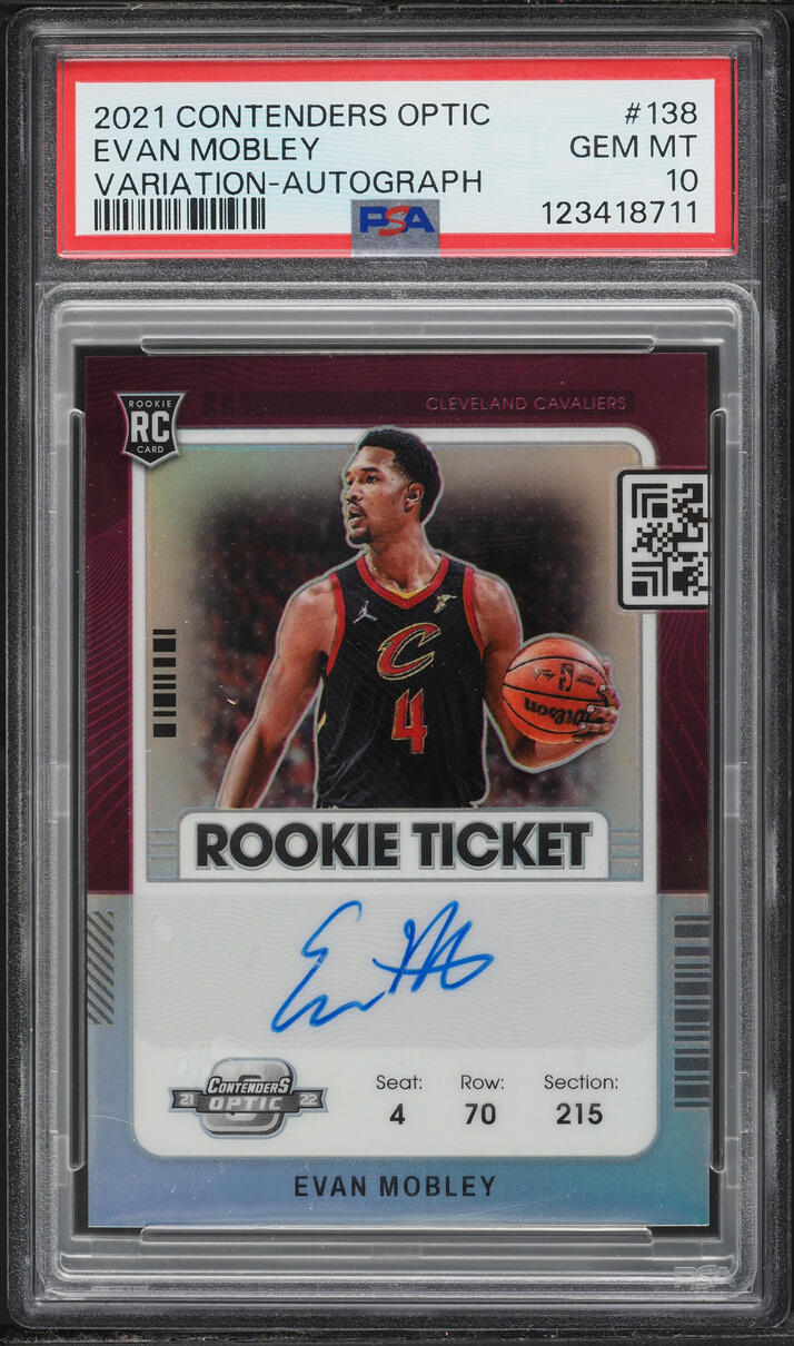 2021 Panini Contenders Optic Variation Evan Mobley ROOKIE AUTO
