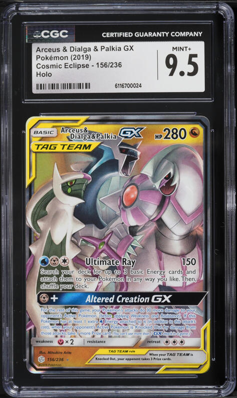 2019 Pokemon Japanese Sun & Moon Alter Genesis Arceus & Dialga & Palkia GX  #65 CGC 10 PRISTINE on Fanatics Collect
