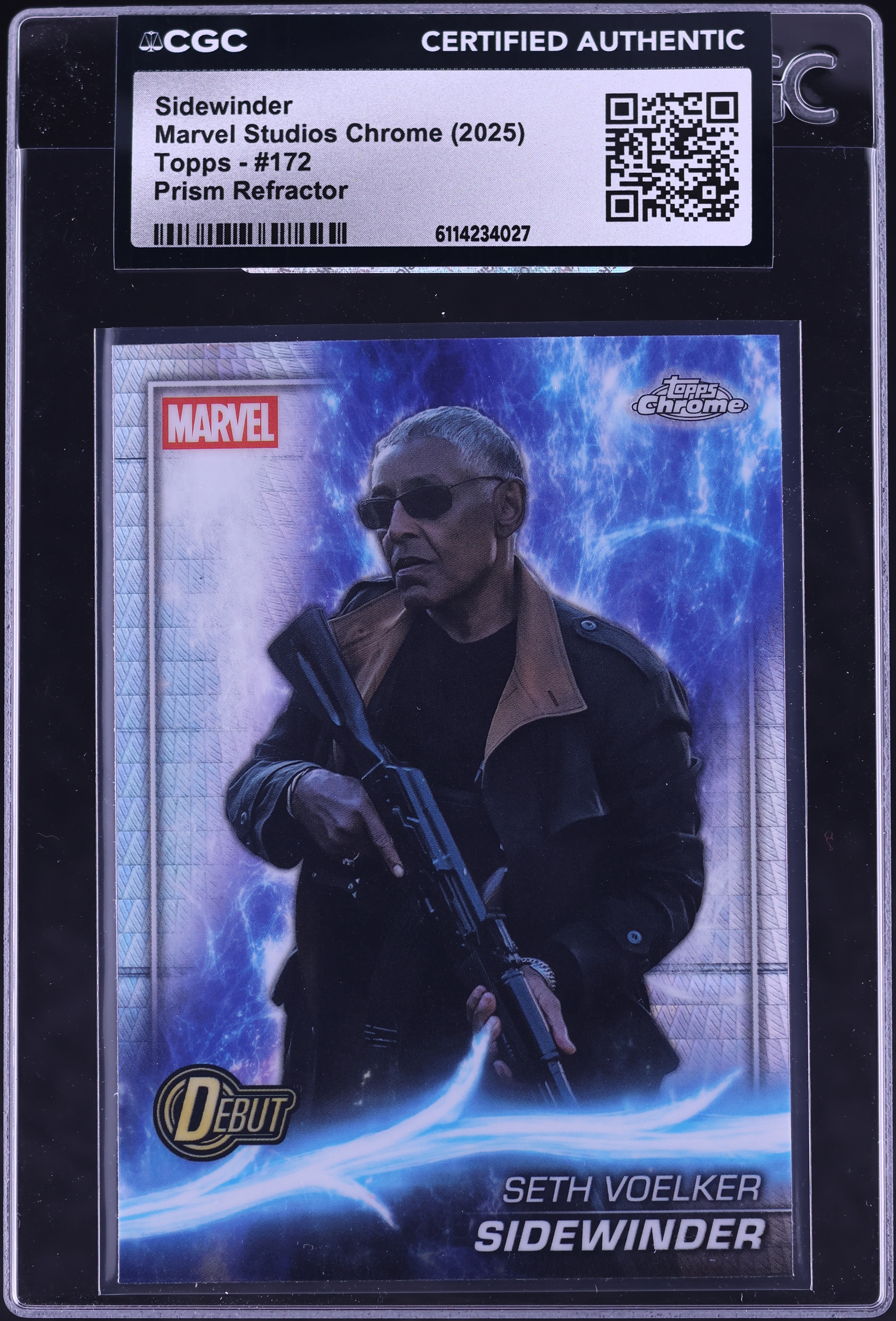 2025 Topps Chrome Marvel Studios Prism Refractor Sidewinder #172