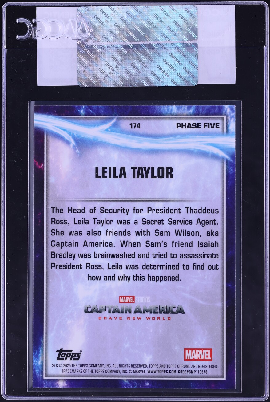 2025 Topps Chrome Marvel Studios Leila Taylor #174 CGC AUTH