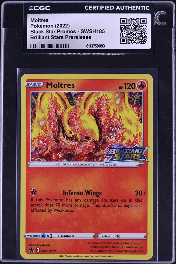Pokemon Sword & Shield Brilliant Stars Moltres Loose Deck SWSH185
