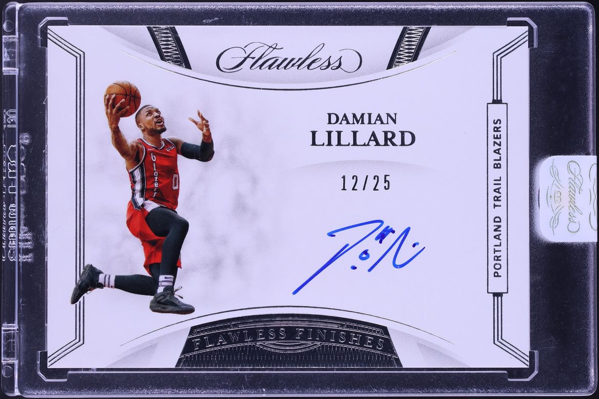 2019 Panini Flawless Finishes Damian Lillard AUTO /25 #FF-DLL