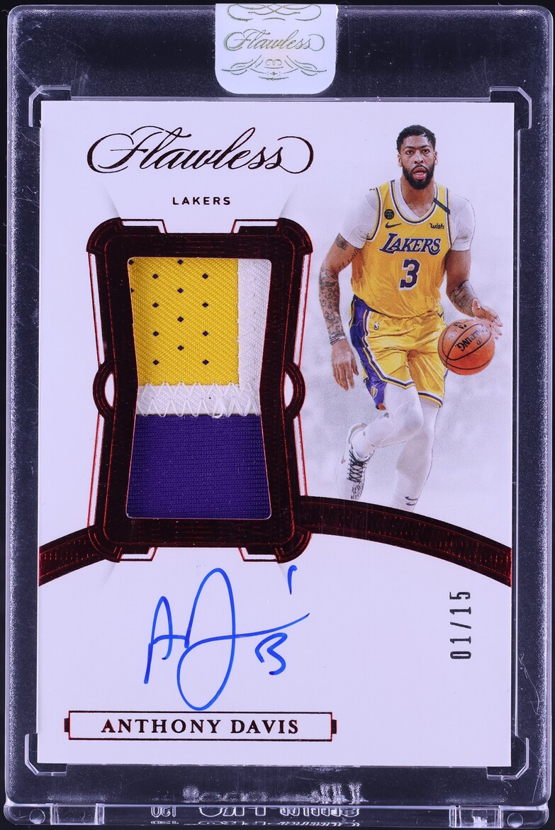 2019 Panini Flawless Vertical Ruby Anthony Davis PATCH AUTO 1/15 #VP-ADV