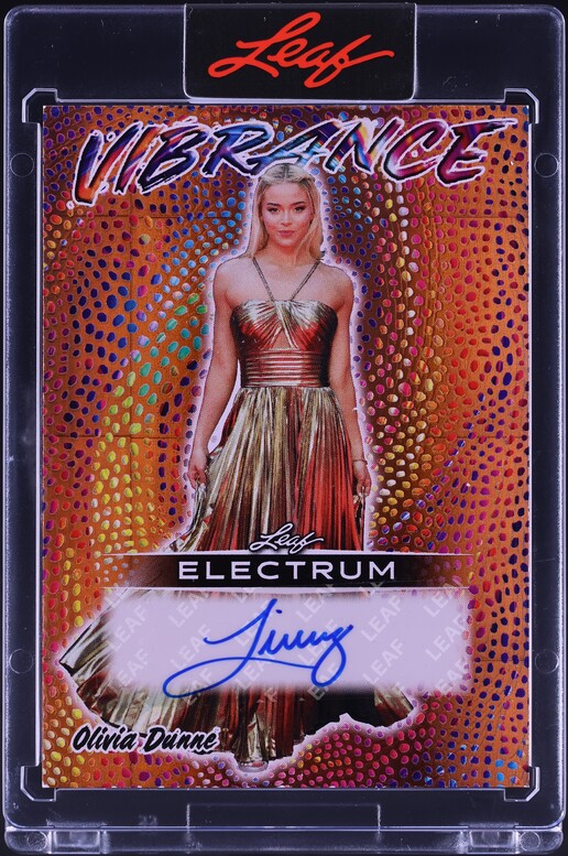 2025 Leaf Metal Collection Orange Shimmer Olivia Dunne AUTO /7 #SD