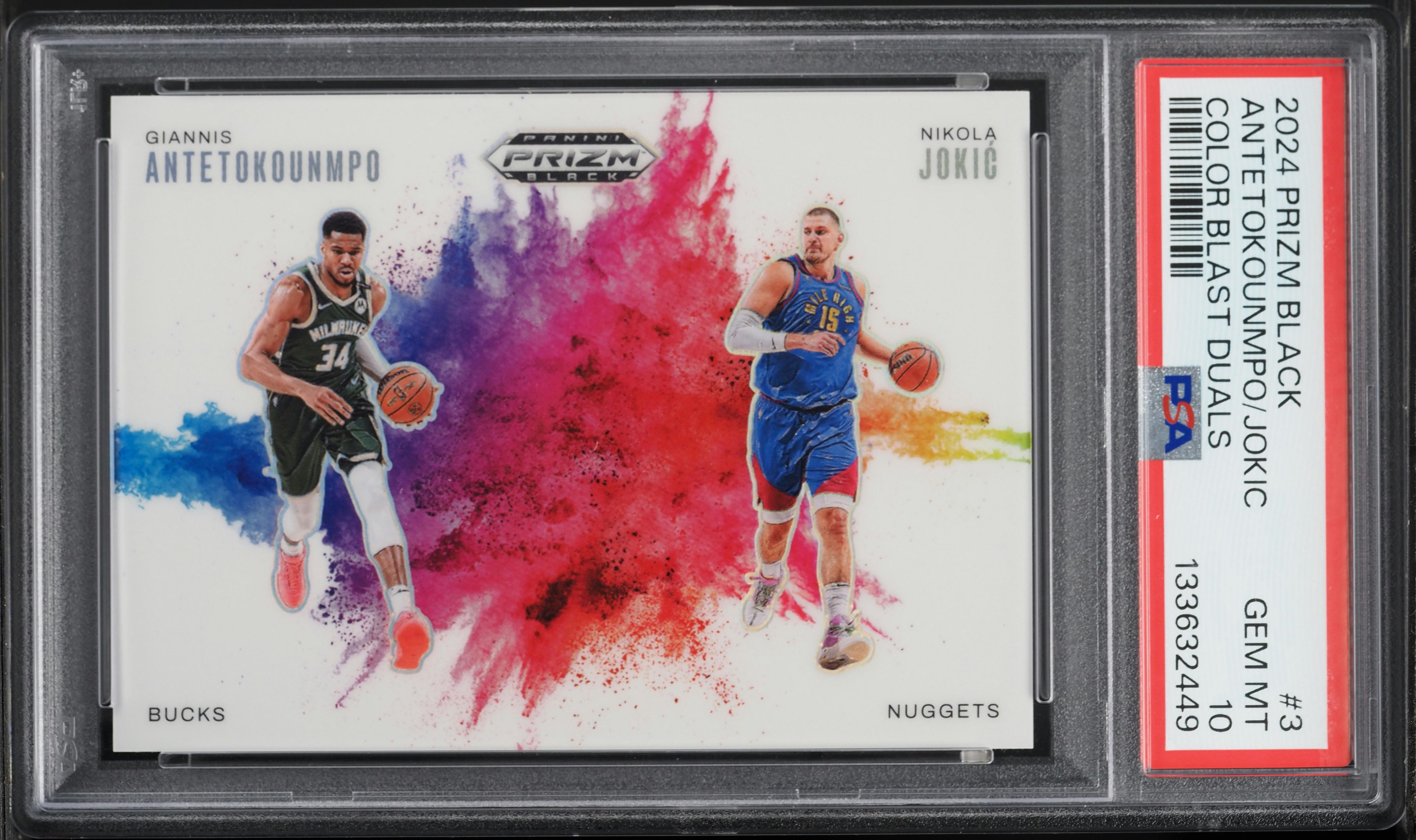2024 Panini Prizm Black Color Blast Duals Giannis Antetokounmpo 