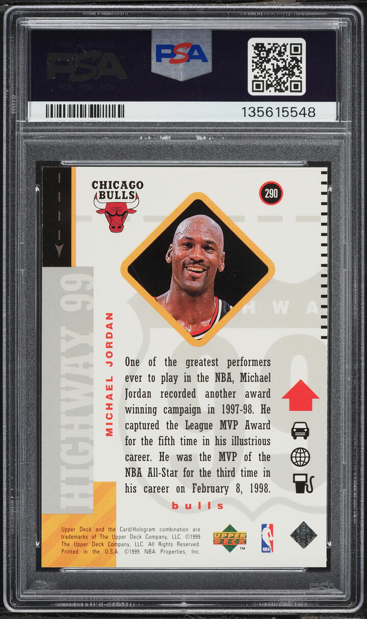 1998 Upper Deck Highway 99 Michael Jordan #290 PSA 9 MINT