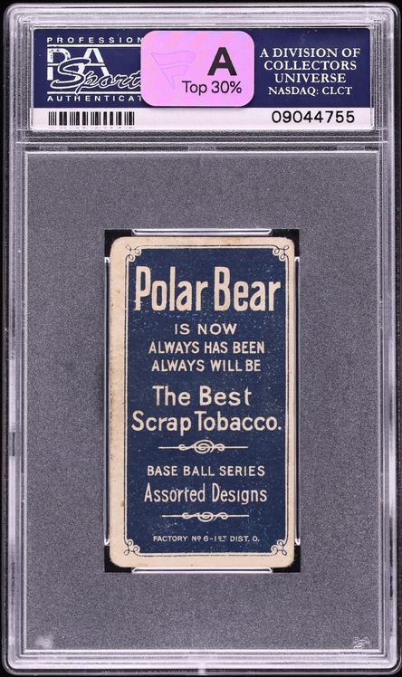 1909-11 T206 Ray Demmitt ST. LOUIS, POLAR BEAR PSA 2 GD