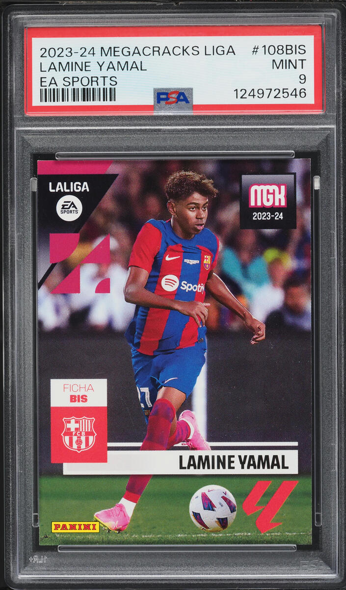 2023 Panini Megacracks La Liga EA Sports Lamine Yamal ROOKIE #108BIS PSA 9 MINT