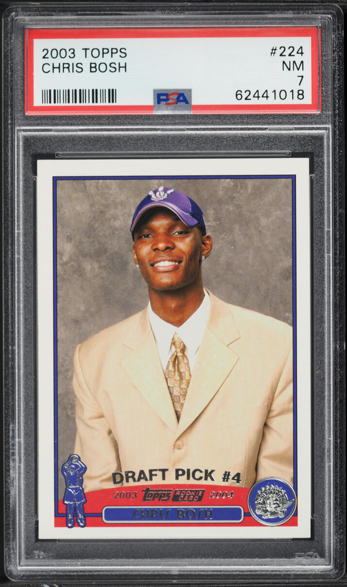 2003 Topps Basketball Chris Bosh ROOKIE #224 PSA 7 NRMT