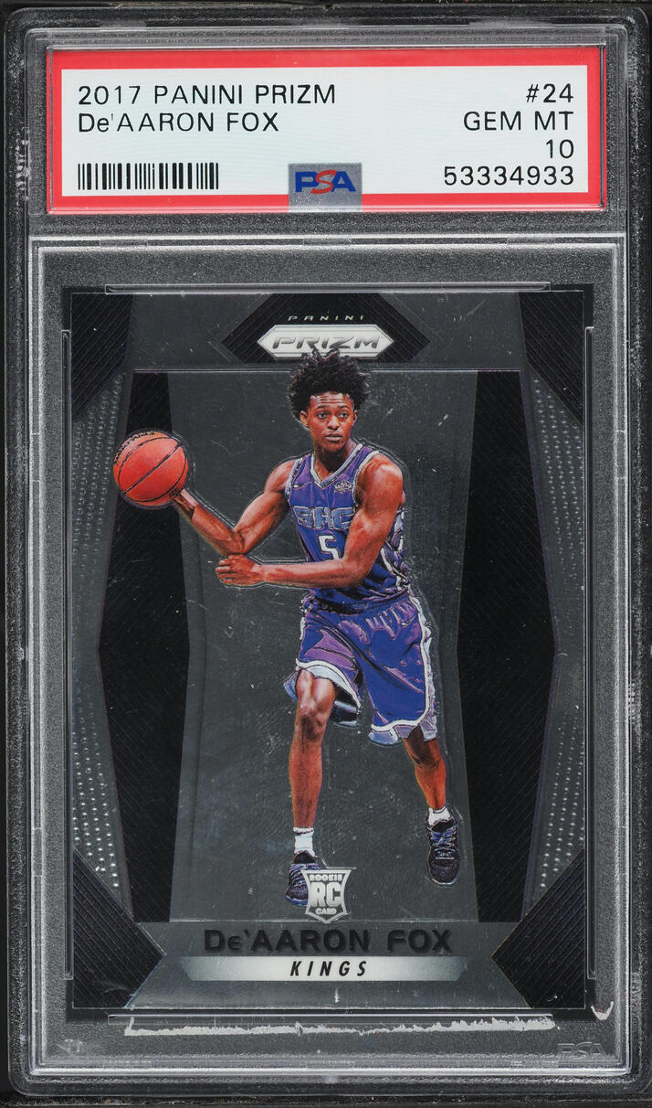 2017 Panini Prizm De'Aaron Fox ROOKIE #24 PSA 10 GEM MINT