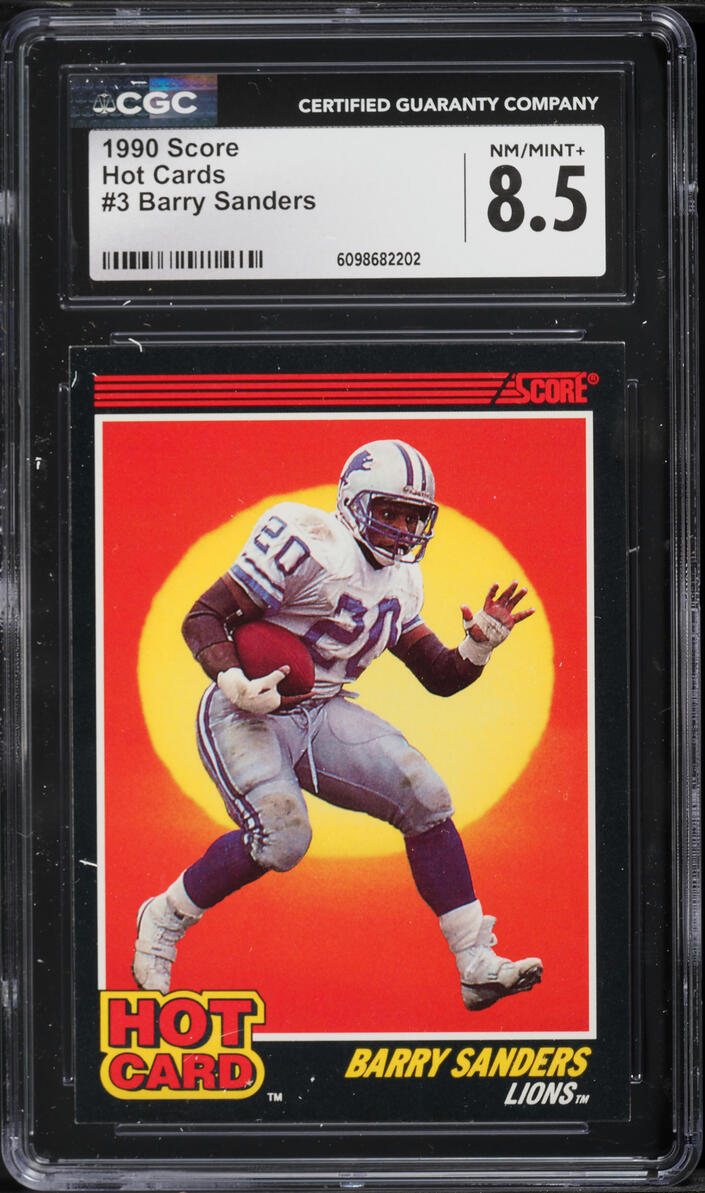 1990 Score Hot Cards Barry Sanders #3 CGC 8.5 NM-MT+
