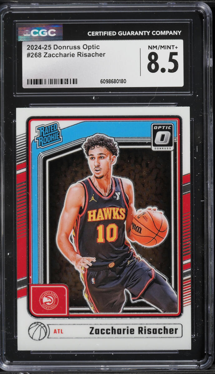 2024 Donruss Optic Zaccharie Risacher ROOKIE #268 CGC 8.5 NM-MT+