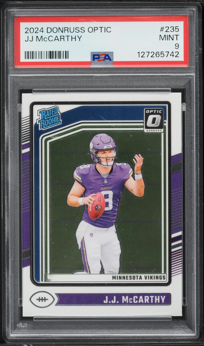 2024 Donruss Optic J.J. McCarthy ROOKIE #235 PSA 9 MINT