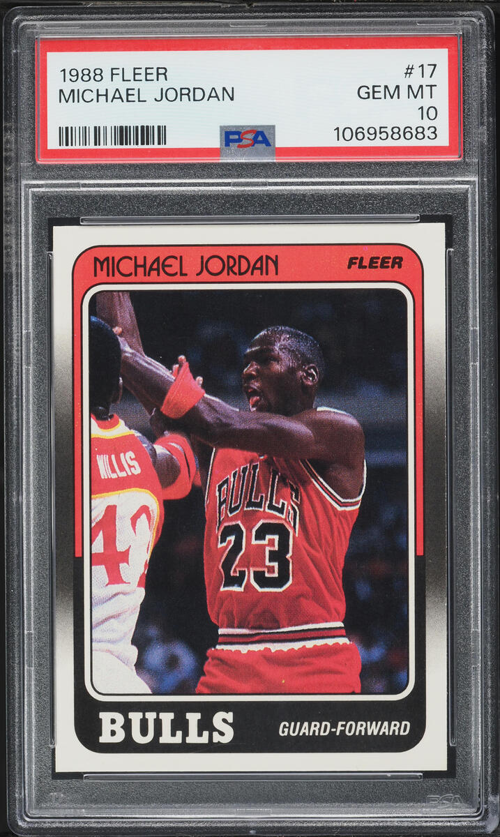1988 Fleer Basketball Michael Jordan #17 PSA 10 GEM MINT