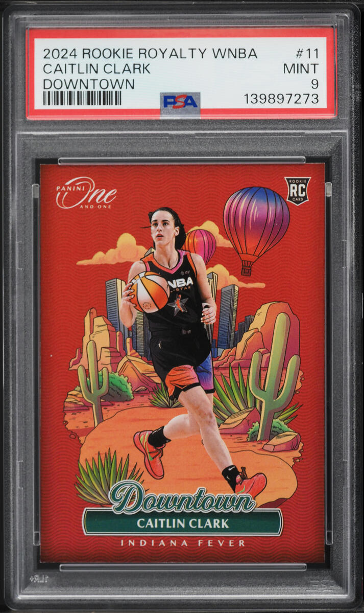 2024 Panini One And One Royalty WNBA Downtown Caitlin Clark ROOKIE #11 PSA 9 MINT