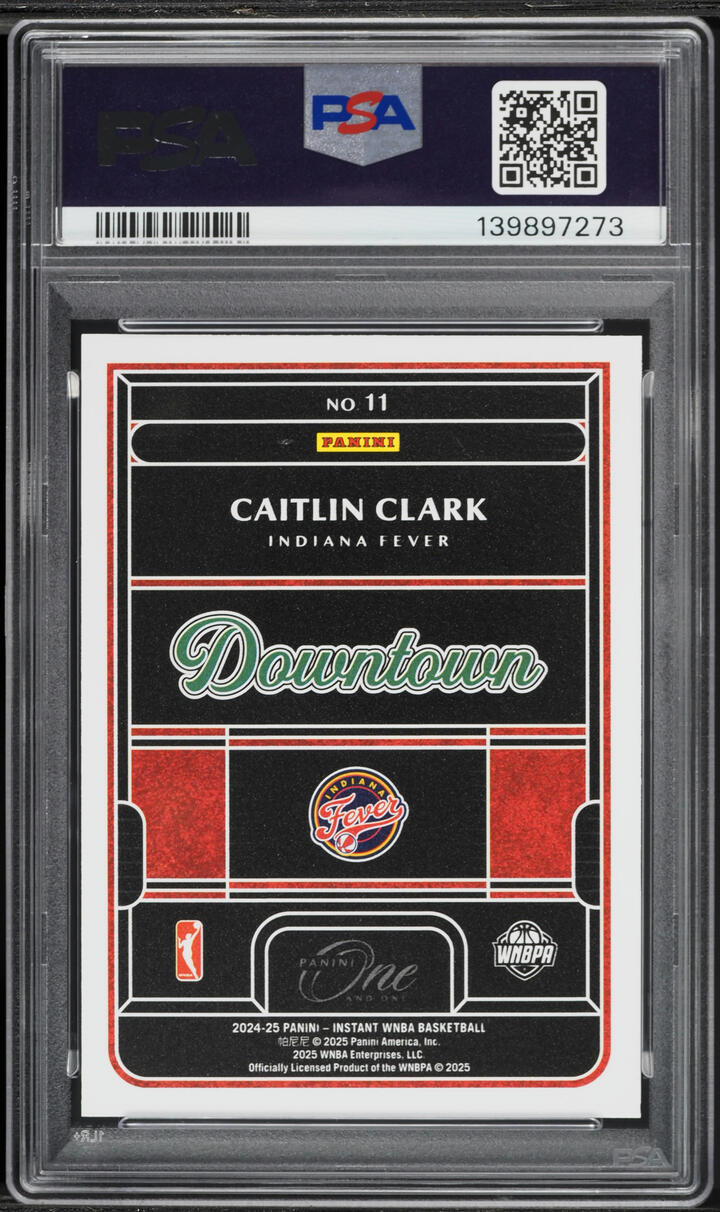 2024 Panini One And One Royalty WNBA Downtown Caitlin Clark ROOKIE #11 PSA 9 MINT