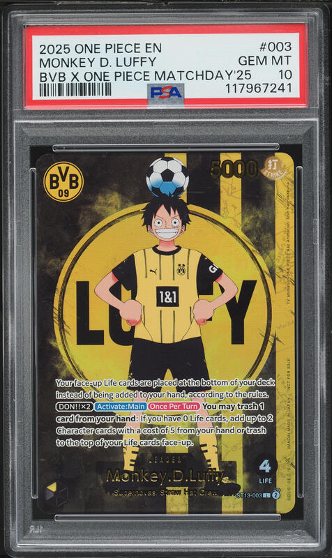 2025 One Piece Japanese Promo Monkey D. Luffy #P-106 PSA 10 GEM