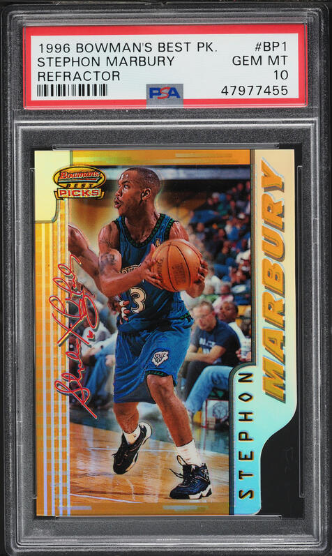 1996 Topps Chrome Stephon Marbury ROOKIE #177 PSA 10 GEM MINT on